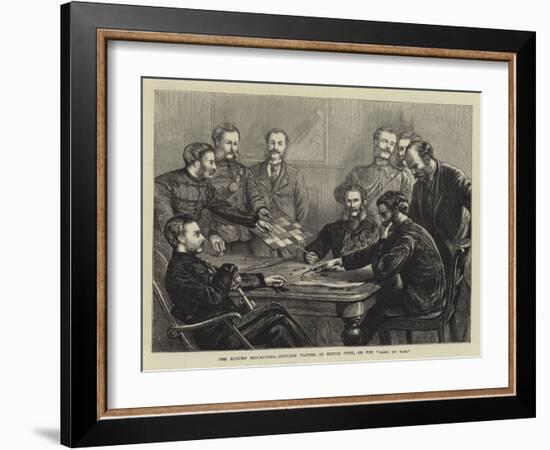 The Autumn Manoeuvres, Officers Playing at Kriegs Spiel, or the Game of War-Joseph Nash-Framed Giclee Print
