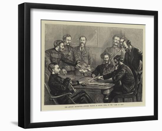 The Autumn Manoeuvres, Officers Playing at Kriegs Spiel, or the Game of War-Joseph Nash-Framed Giclee Print
