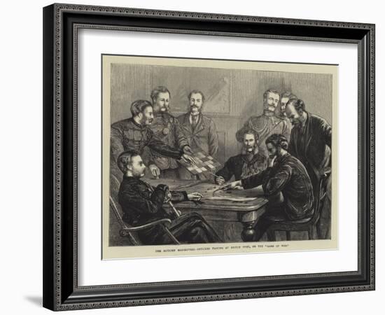 The Autumn Manoeuvres, Officers Playing at Kriegs Spiel, or the Game of War-Joseph Nash-Framed Giclee Print