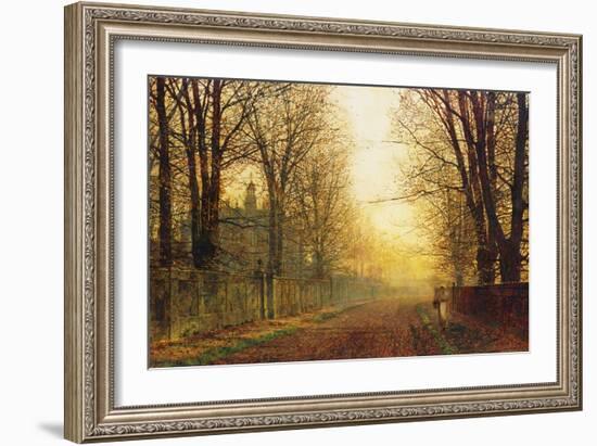 The Autumn's Golden Glory-John Atkinson Grimshaw-Framed Giclee Print