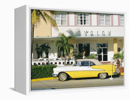 The Avalon Hotel, an Art Deco Hotel on Ocean Drive, South Beach, Miami Beach, Florida, USA-Fraser Hall-Framed Premier Image Canvas