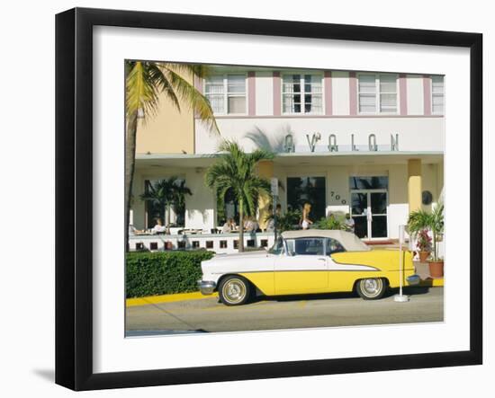 The Avalon Hotel, an Art Deco Hotel on Ocean Drive, South Beach, Miami Beach, Florida, USA-Fraser Hall-Framed Photographic Print