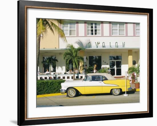 The Avalon Hotel, an Art Deco Hotel on Ocean Drive, South Beach, Miami Beach, Florida, USA-Fraser Hall-Framed Photographic Print