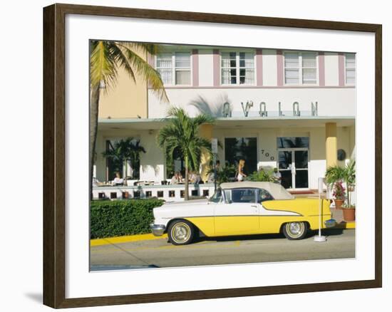 The Avalon Hotel, an Art Deco Hotel on Ocean Drive, South Beach, Miami Beach, Florida, USA-Fraser Hall-Framed Photographic Print