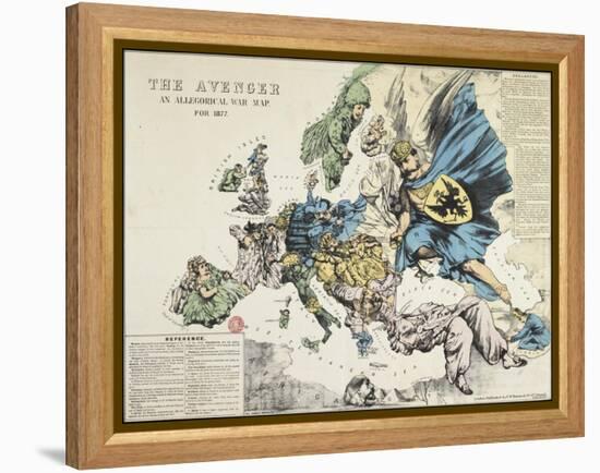 The Avenger: An Allegorical War Map for 1877, London-Frederick W Rose-Framed Premier Image Canvas