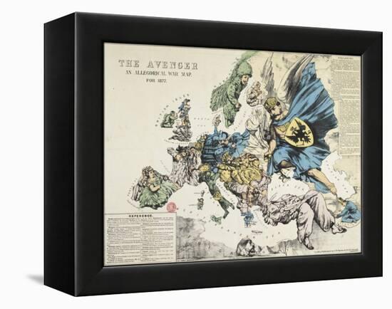 The Avenger: An Allegorical War Map for 1877, London-Frederick W Rose-Framed Premier Image Canvas