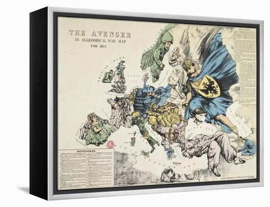 The Avenger: An Allegorical War Map for 1877, London-Frederick W Rose-Framed Premier Image Canvas