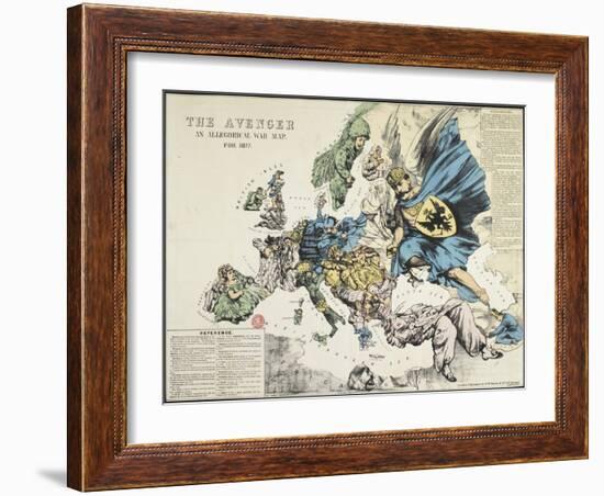 The Avenger: An Allegorical War Map for 1877, London-Frederick W Rose-Framed Giclee Print