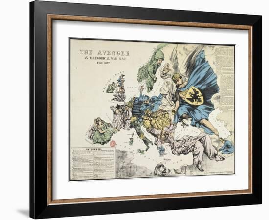 The Avenger: An Allegorical War Map for 1877, London-Frederick W Rose-Framed Giclee Print