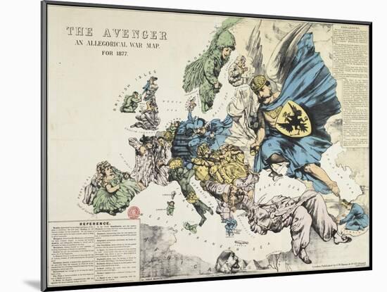 The Avenger: An Allegorical War Map for 1877, London-Frederick W Rose-Mounted Giclee Print