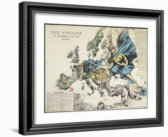 The Avenger: An Allegorical War Map for 1877, London-Frederick W Rose-Framed Giclee Print