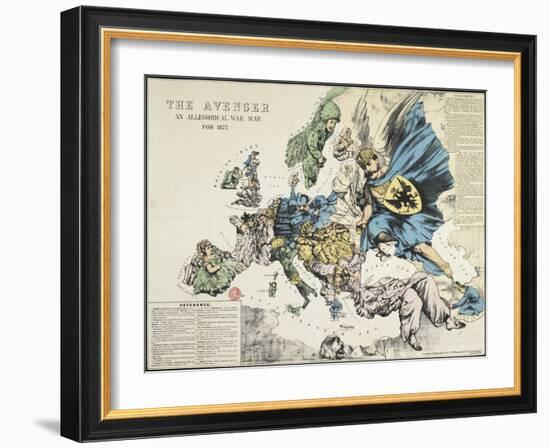 The Avenger: An Allegorical War Map for 1877, London-Frederick W Rose-Framed Giclee Print