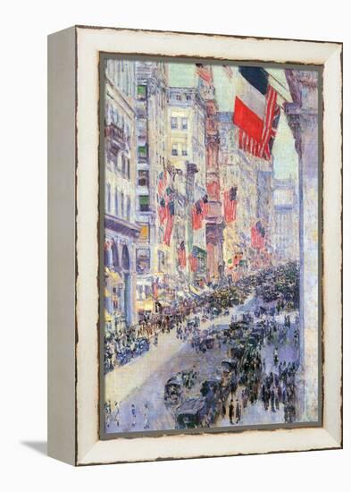 The Avenue Along 34th Street, May 1917-Childe Hassam-Framed Stretched Canvas