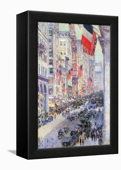 The Avenue Along 34th Street, May 1917-Childe Hassam-Framed Stretched Canvas