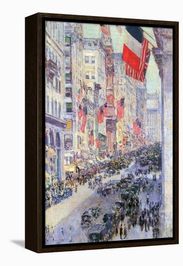 The Avenue Along 34th Street, May 1917-Childe Hassam-Framed Stretched Canvas