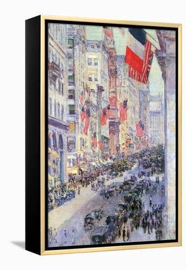 The Avenue Along 34th Street, May 1917-Childe Hassam-Framed Stretched Canvas