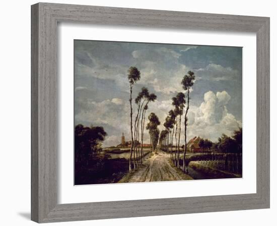 The Avenue At Middelharnis, 1689, Dutch School-Meindert Hobbema-Framed Giclee Print