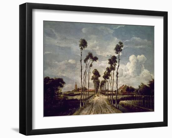 The Avenue At Middelharnis, 1689, Dutch School-Meindert Hobbema-Framed Giclee Print