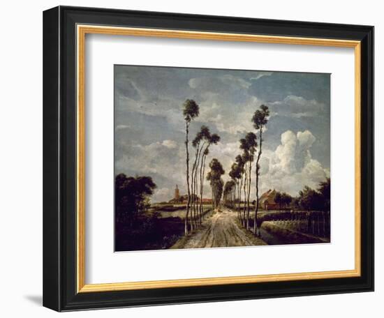 The Avenue At Middelharnis, 1689, Dutch School-Meindert Hobbema-Framed Giclee Print