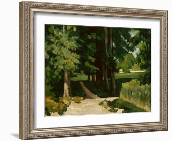 The Avenue at the Jas De Bouffan, 1869-1870-Paul Cézanne-Framed Giclee Print