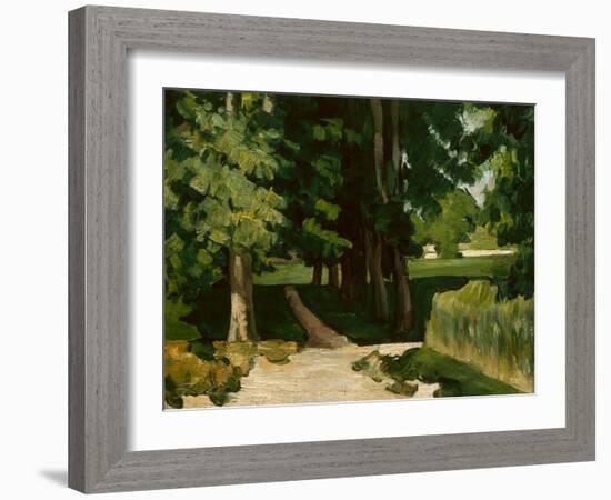 The Avenue at the Jas De Bouffan, 1869-1870-Paul Cézanne-Framed Giclee Print