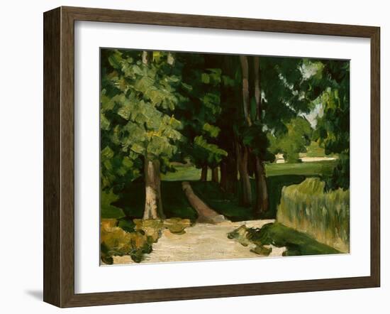 The Avenue at the Jas De Bouffan, 1869-1870-Paul Cézanne-Framed Giclee Print