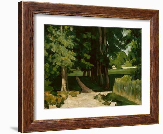 The Avenue at the Jas De Bouffan, 1869-1870-Paul Cézanne-Framed Giclee Print