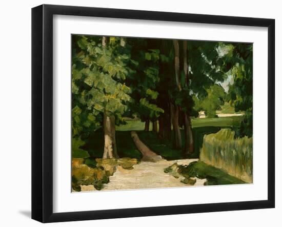 The Avenue at the Jas De Bouffan, 1869-1870-Paul Cézanne-Framed Giclee Print