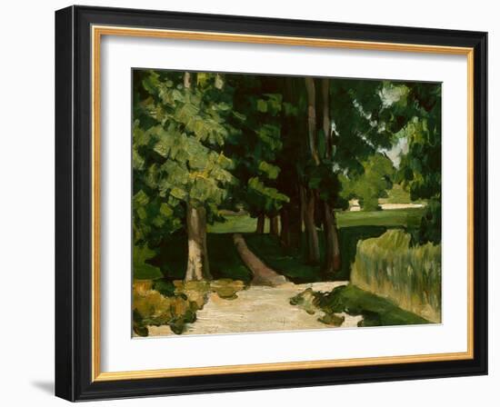 The Avenue at the Jas De Bouffan, 1869-1870-Paul Cézanne-Framed Giclee Print