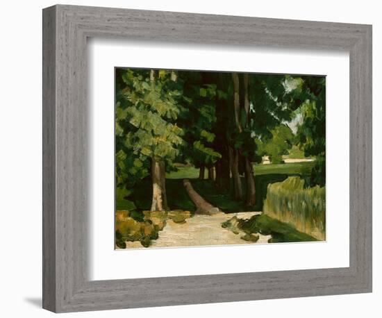 The Avenue at the Jas De Bouffan, 1869-1870-Paul Cézanne-Framed Giclee Print