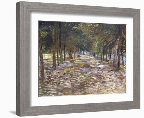 The Avenue at the Park of Voyer-D'Argenson at Asnieres, 1887-Vincent van Gogh-Framed Giclee Print