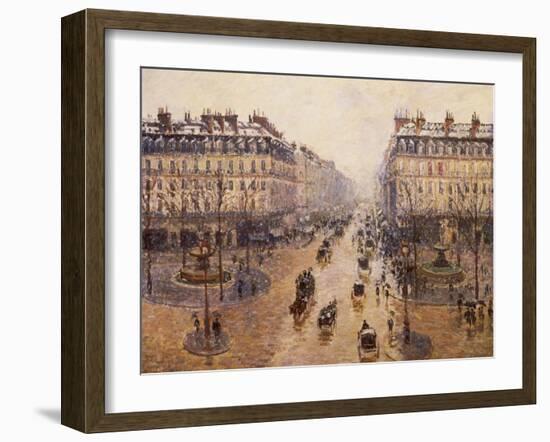 The Avenue De L'Opera, Paris, 1880-Camille Pissarro-Framed Art Print