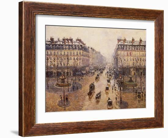 The Avenue De L'Opera, Paris, 1880-Camille Pissarro-Framed Art Print