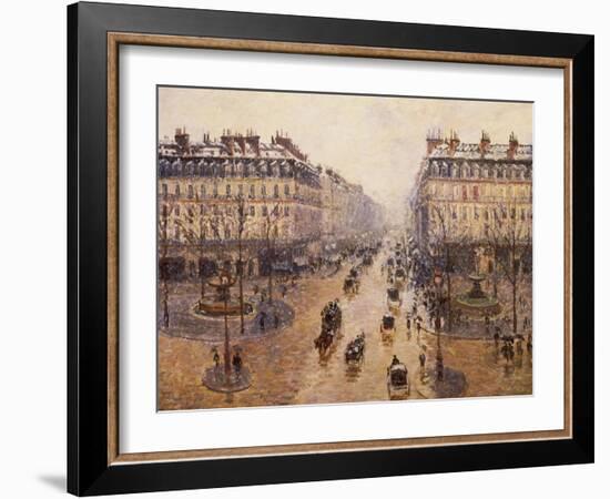 The Avenue De L'Opera, Paris, 1880-Camille Pissarro-Framed Art Print