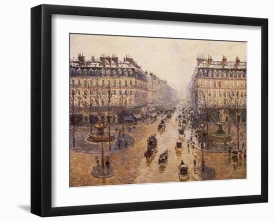 The Avenue De L'Opera, Paris, 1880-Camille Pissarro-Framed Art Print