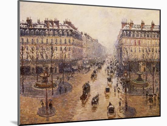 The Avenue De L'Opera, Paris, 1880-Camille Pissarro-Mounted Art Print