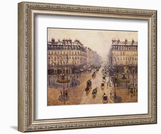 The Avenue De L'Opera, Paris, 1880-Camille Pissarro-Framed Art Print