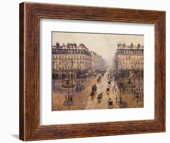 The Avenue De L'Opera, Paris, 1880-Camille Pissarro-Framed Art Print