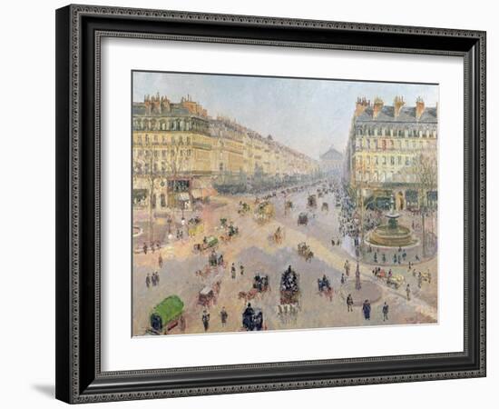 The Avenue De L'Opera, Paris, circa 1880-Camille Pissarro-Framed Giclee Print