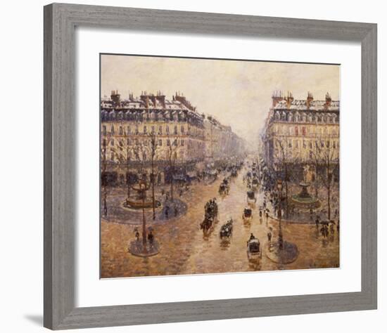 The Avenue De L'Opera-Camille Pissarro-Framed Art Print