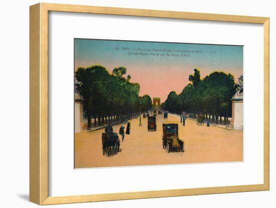 The Avenue des Champs-Elysées and the Marly Horses, Paris, c1920-Unknown-Framed Giclee Print