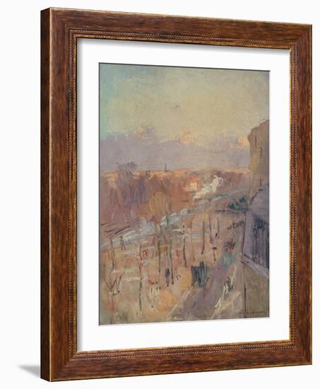 The Avenue in Paris after a Storm (Oil on Canvas)-Albert-Charles Lebourg-Framed Giclee Print