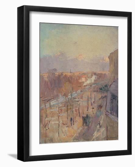 The Avenue in Paris after a Storm (Oil on Canvas)-Albert-Charles Lebourg-Framed Giclee Print