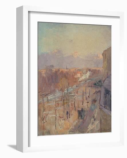 The Avenue in Paris after a Storm (Oil on Canvas)-Albert-Charles Lebourg-Framed Giclee Print