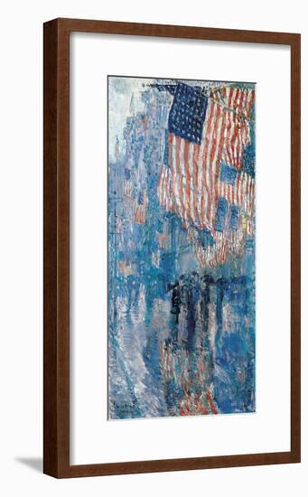 The Avenue in the Rain, 1917-Frederick Childe Hassam-Framed Premium Giclee Print