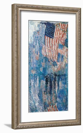 The Avenue in the Rain, 1917-Frederick Childe Hassam-Framed Premium Giclee Print