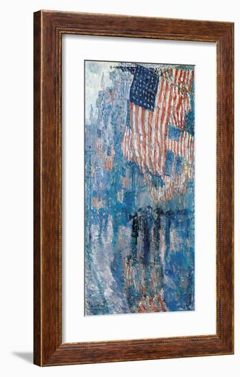 The Avenue in the Rain, 1917-Frederick Childe Hassam-Framed Premium Giclee Print