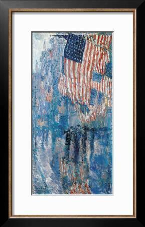 Childe Hassam The Avenue in the Rain Vintage Print