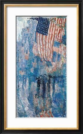 The Avenue In The Rain-Hassam CANVAS OR PRINT WALL ART The Avenue In The Rain-Hassam CANVAS OR PRINT WALL ART