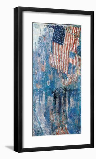 The Avenue in the Rain, 1917-Frederick Childe Hassam-Framed Premium Giclee Print